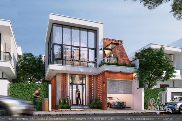 Kiến trúc biệt thự hiện đại 2 tầng kết hợp truyền thống BT21335