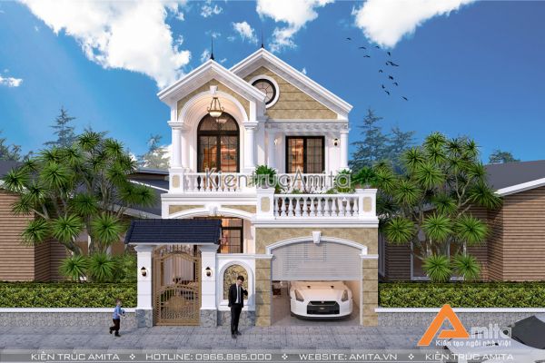 Thiết kế biệt thự mini 2 tầng (CĐT: Ông Hải - Bắc Ninh) BT22083