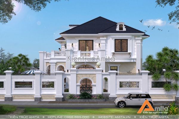 Mẫu biệt thự tân cổ điển 2 tầng đẹp tại Hà Nội BT22097