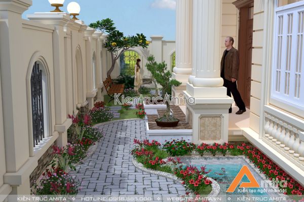 Mẫu biệt thự 2 tầng tân cổ điển Pháp tinh tế sang trọng BT22104