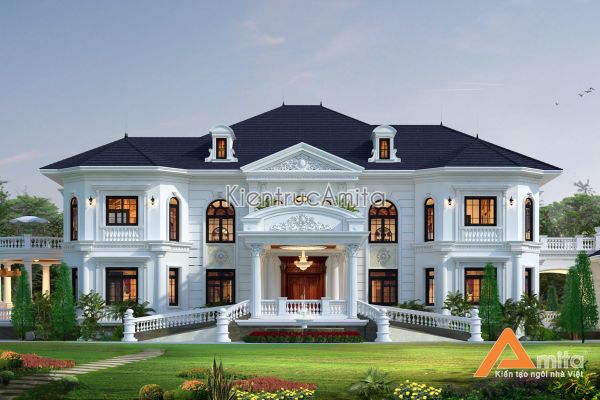 Mẫu dinh thự tân cổ điển lộng lẫy, ấn tượng(CĐT: ông Thiện - Hưng Yên) BT22129