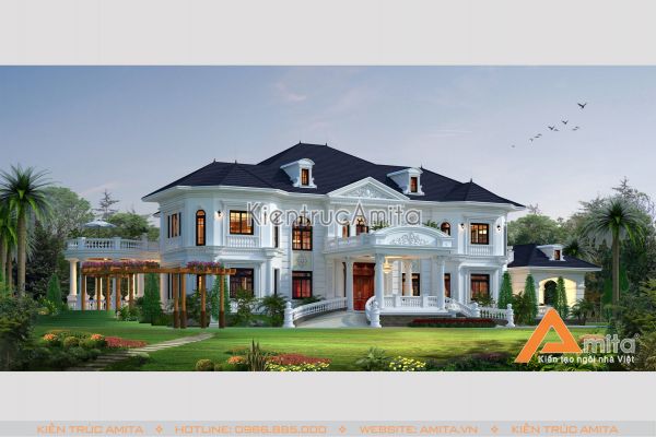 Mẫu dinh thự tân cổ điển lộng lẫy, ấn tượng(CĐT: ông Thiện - Hưng Yên) BT22129