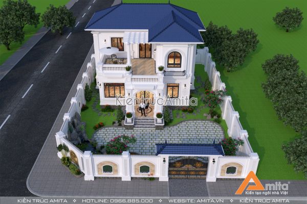 Biệt thự 2 tầng mái Thái 140m2 BT22168