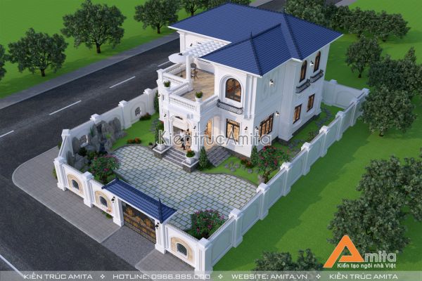 Biệt thự 2 tầng mái Thái 140m2 BT22168