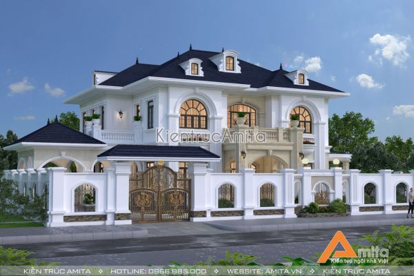 Mẫu biệt thự 2 tầng tân cổ điển đẹp tại Lạng Sơn BT22182