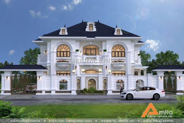 Mẫu nhà biệt thự 2 tầng 200m2 (CĐT: Ông Hùng - Lạng Sơn) BT22302