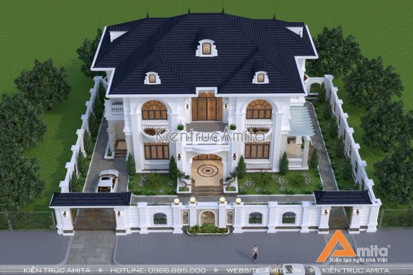 Mẫu nhà biệt thự 2 tầng 200m2 (CĐT: Ông Hùng - Lạng Sơn) BT22302