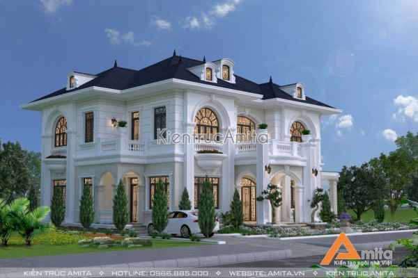 Mẫu nhà biệt thự 2 tầng 200m2 (CĐT: Ông Hùng - Lạng Sơn) BT22302