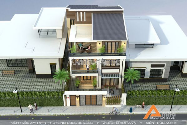 Mẫu thiết kế biệt thự hiện đại 3 tầng đẹp ấn tượng - BT31061