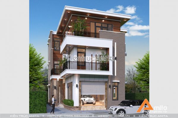 Mẫu biệt thự nhà phố thiết kế phá cách vô cùng độc đáo  BT31103