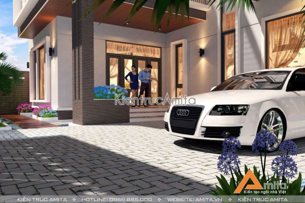 Thiết kế biệt thự 3 tầng đẹp hiện đại (CĐT: Ông Lâm - Lào Cai) BT31164