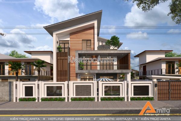 Thiết kế biệt thự 3 tầng đẹp độc đáo BT31187