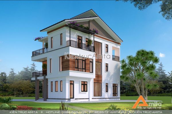 Chinh phục mẫu biệt thự 3 tầng đẹp hiện đại BT31311 của Amita