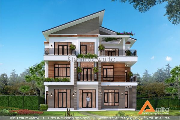 Chinh phục mẫu biệt thự 3 tầng đẹp hiện đại BT31311 của Amita