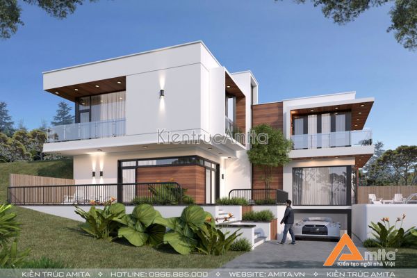 Nét mới mẻ trong thiết kế biệt thự hiện đại 3 tầng năm 2020 BT31338