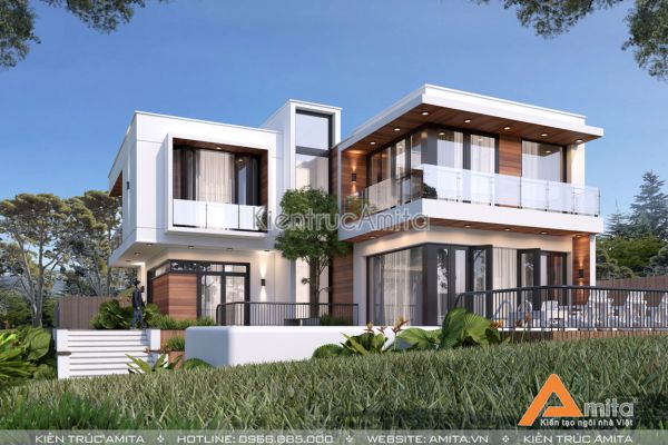 Nét mới mẻ trong thiết kế biệt thự hiện đại 3 tầng năm 2020 BT31338