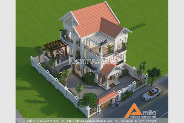 Biệt thự tân cổ điển 3 tầng sang trọng và quý phái  BT32064