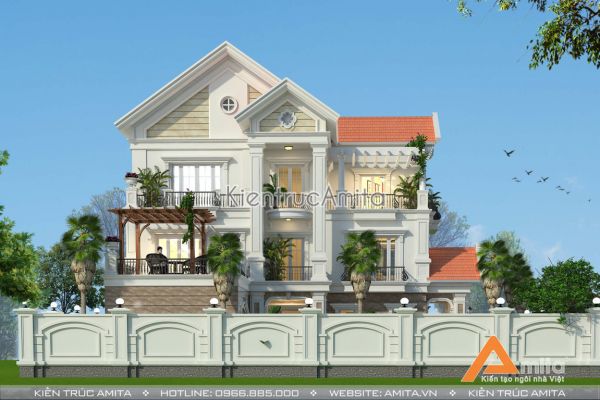 Biệt thự tân cổ điển 3 tầng sang trọng và quý phái  BT32064