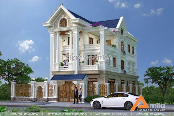 Thiết kế biệt thự 3 tầng mái thái (CĐT: Ông Nam - Nghệ An) BT32092