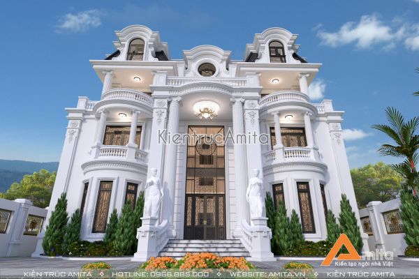 Đẳng cấp với mẫu dinh thự biệt thự tân cổ điển nguy nga tráng lệ - BT32113