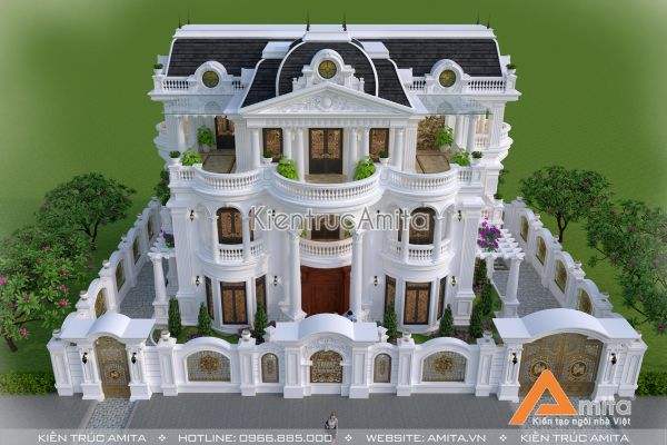 Đẳng cấp cùng mẫu thiết kế lâu đài dinh thự đẹp BT32114 ở Phú Yên