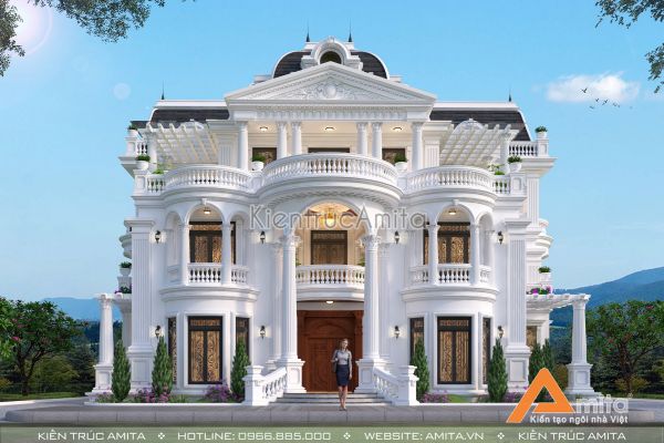 Đẳng cấp cùng mẫu thiết kế lâu đài dinh thự đẹp BT32114 ở Phú Yên