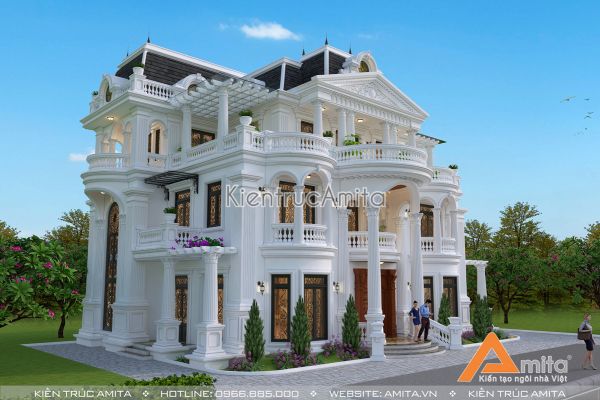 Đẳng cấp cùng mẫu thiết kế lâu đài dinh thự đẹp BT32114 ở Phú Yên