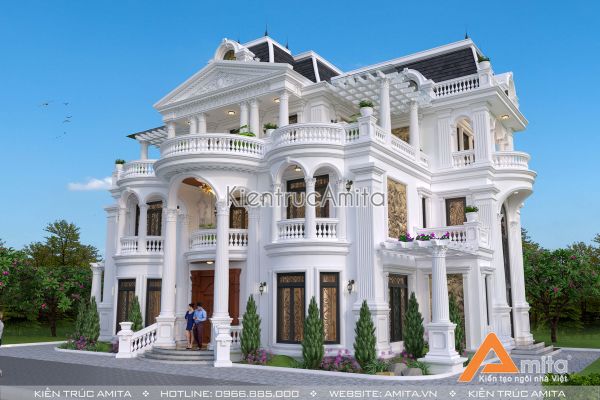 Đẳng cấp cùng mẫu thiết kế lâu đài dinh thự đẹp BT32114 ở Phú Yên