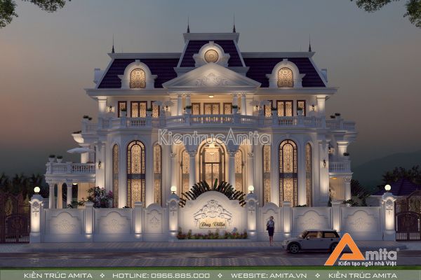 Hút mắt cùng mẫu thiết kế biệt thự lâu đài 3 tầng BT32144 