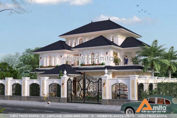 Mẫu thiết kế biệt thự 3 tầng mái thái (CĐT: Bà Mai - Hà Tĩnh) BT32176