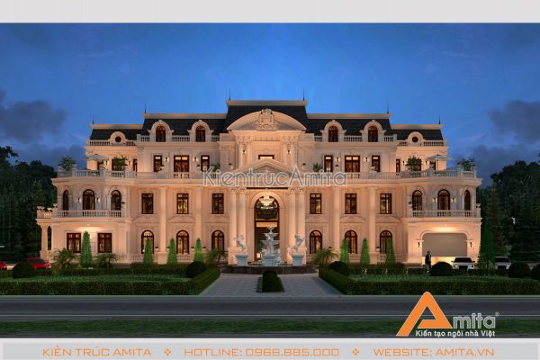 Mẫu dinh thự 3 tầng phong cách Pháp (CĐT: Ông Nam - Thanh Hóa) BT32198