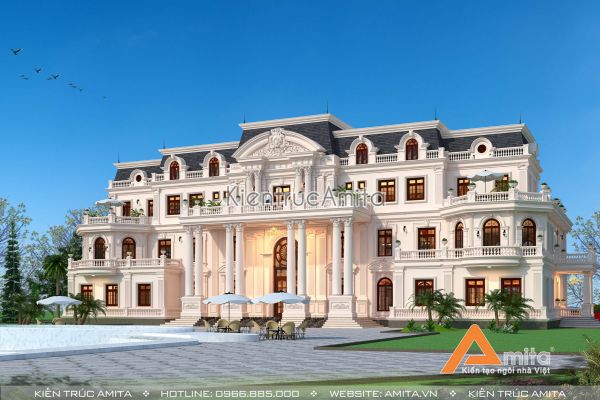 Mẫu dinh thự 3 tầng phong cách Pháp (CĐT: Ông Nam - Thanh Hóa) BT32198