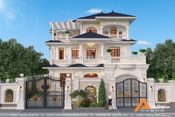 Biệt thự 3 tầng có gara ô tô (CĐT: Bà Huệ - Vũng Tàu) BT32214