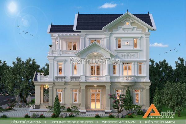 Biệt thự 3 tầng phong cách châu Âu (CĐT:Ông Quyền - Bắc Giang) BT32234