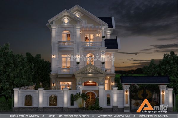 Biệt thự 3 tầng phong cách châu Âu (CĐT:Ông Quyền - Bắc Giang) BT32234