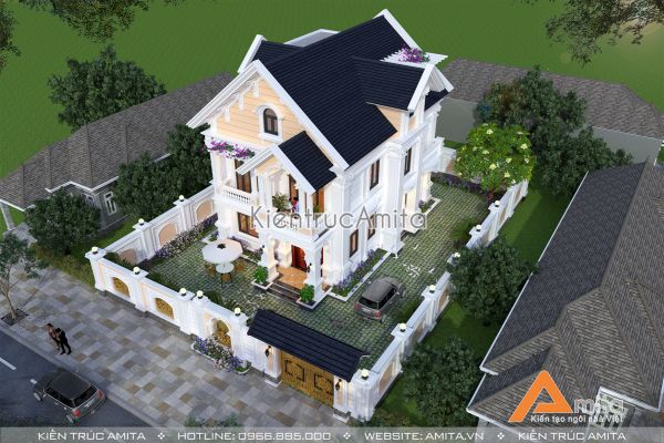 Mẫu biệt thự 2 tầng tân cổ điển đẹp sang trọng tại Hà Nội BT32264