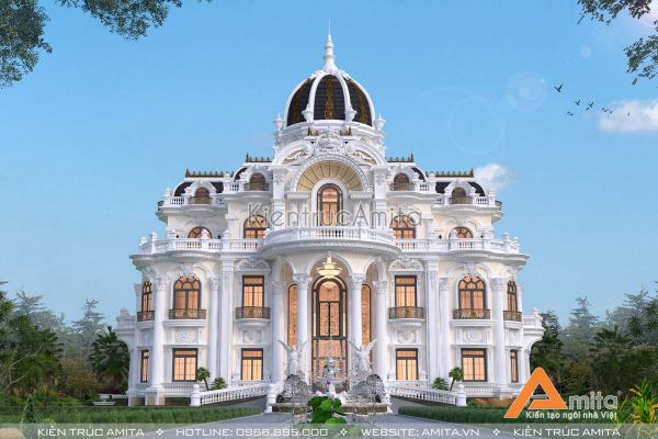 Siêu biệt thự lâu đài tân cổ điển kiểu Pháp đẹp xuất sắc BT32315