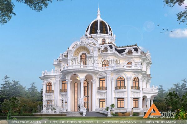 Siêu biệt thự lâu đài tân cổ điển kiểu Pháp đẹp xuất sắc BT32315