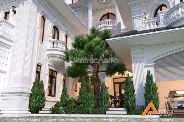 Khám phá mẫu nhà biệt thự mái thái đẹp mê hồn BT32321