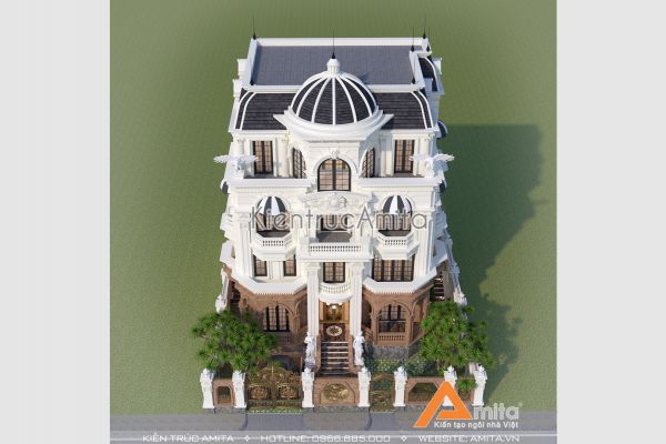 Thiết kế lâu đài dinh thự phong cách châu Âu đẹp đẳng cấp BT42228