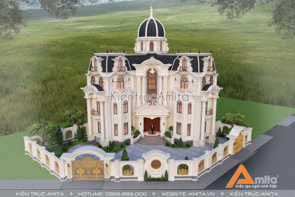 Siêu phẩm lâu đài biệt thự tân cổ điển 4 tầng đẹp đẳng cấp BT42314