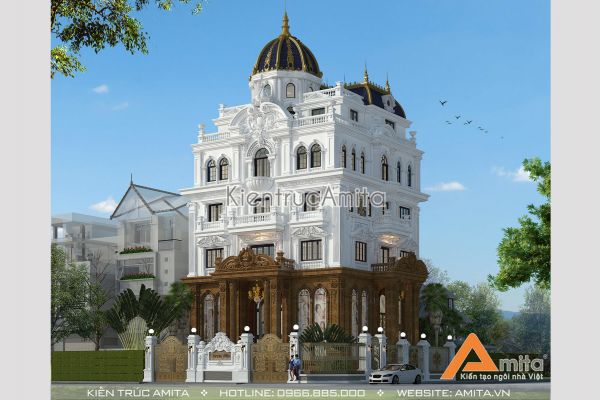 Mẫu lâu đài dinh thự tân cổ điển uy nghi lộng lẫy  BT52130