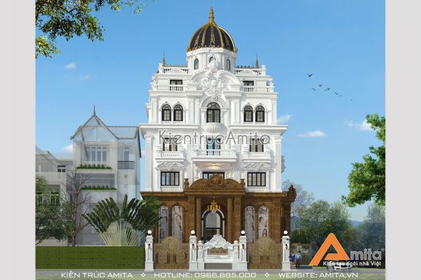 Mẫu lâu đài dinh thự tân cổ điển uy nghi lộng lẫy  BT52130