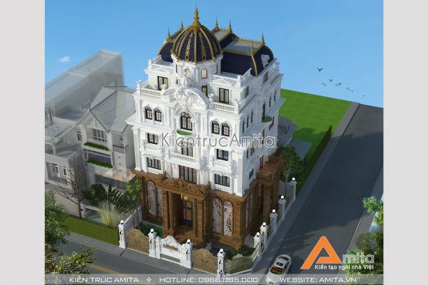 Mẫu lâu đài dinh thự tân cổ điển uy nghi lộng lẫy  BT52130