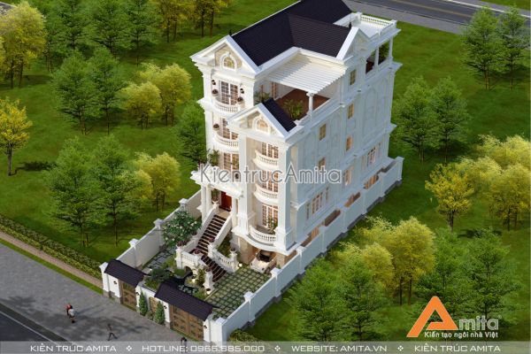 Biệt thự 5 tầng kiểu Pháp có gara (CĐT: Ông Phong - Lạng Sơn) BT52246