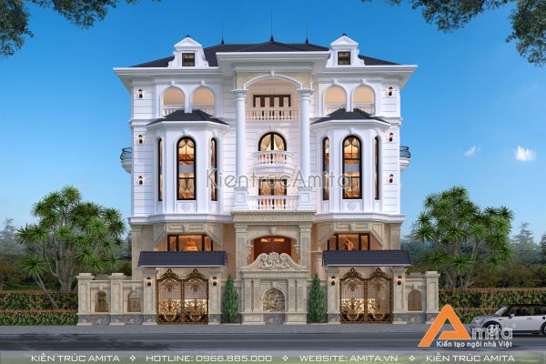 Thiết kế biệt thự mái thái tân cổ điển 5 tầng ở đâu uy tín?