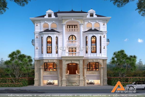 Thiết kế biệt thự mái thái tân cổ điển 5 tầng ở đâu uy tín?