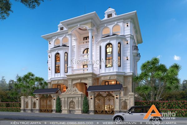Thiết kế biệt thự mái thái tân cổ điển 5 tầng ở đâu uy tín?