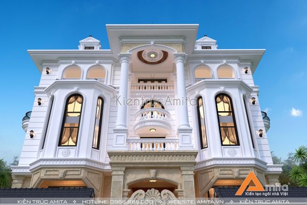 Thiết kế biệt thự mái thái tân cổ điển 5 tầng ở đâu uy tín?