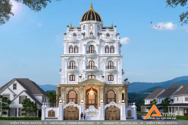 Thiết kế lâu đài phong cách Pháp (CĐT: Ông Sang - Bắc Kạn) BT72304